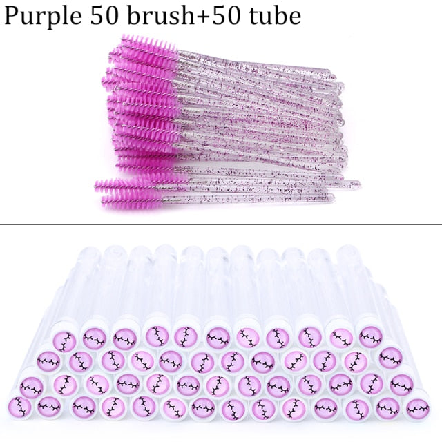 Reusable Eyebrow Brush Tube Disposable Eyelash Brush Eyebrow Brush With New Eelash Resin Drill Replaceable Makeup Brushes