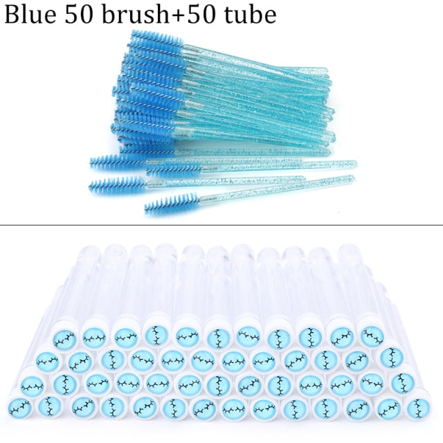 Reusable Eyebrow Brush Tube Disposable Eyelash Brush Eyebrow Brush With New Eelash Resin Drill Replaceable Makeup Brushes