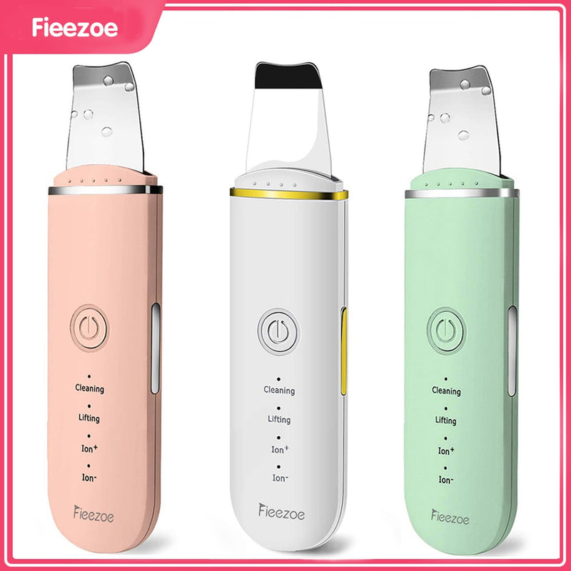 Fieezoe Beauty Face Cleaner Ultrasonic Skin Scrubber USB Plug Blackhead Remover Facial Massager Acne Skincare Peeling Cavitation