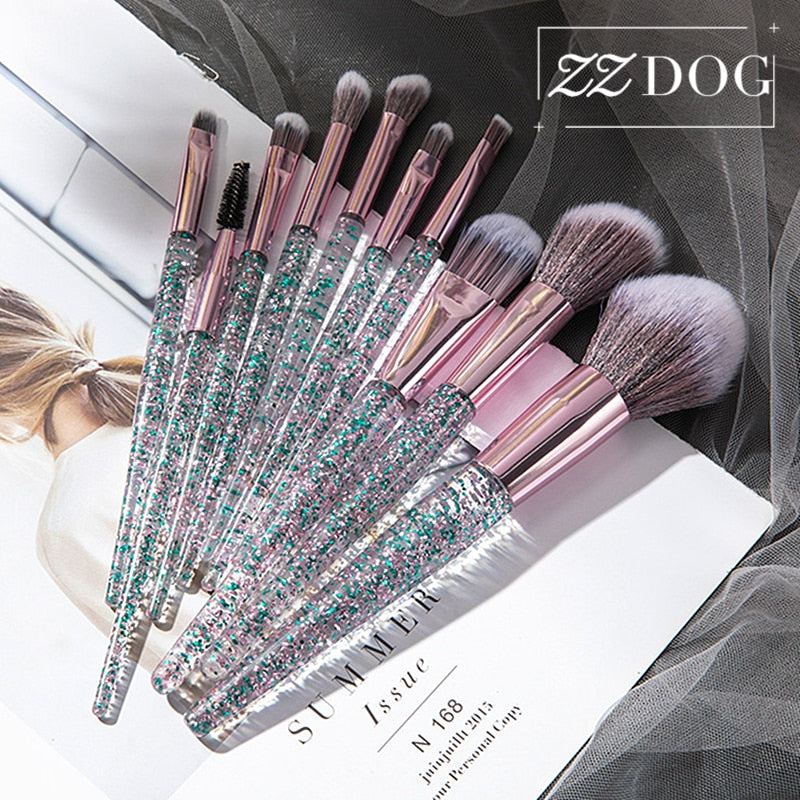 ZZDOG 7/10Pcs High-Quality Cosmetic Tool Kit Soft Makeup Brushes Set Eye Shadow Powder Foundation Eyebrow Blending Beauty Brush