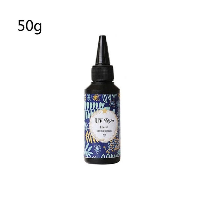 Hard UV Resin Glue Crystal Clear Ultraviolet Curing Epoxy Resin Jewelry Making