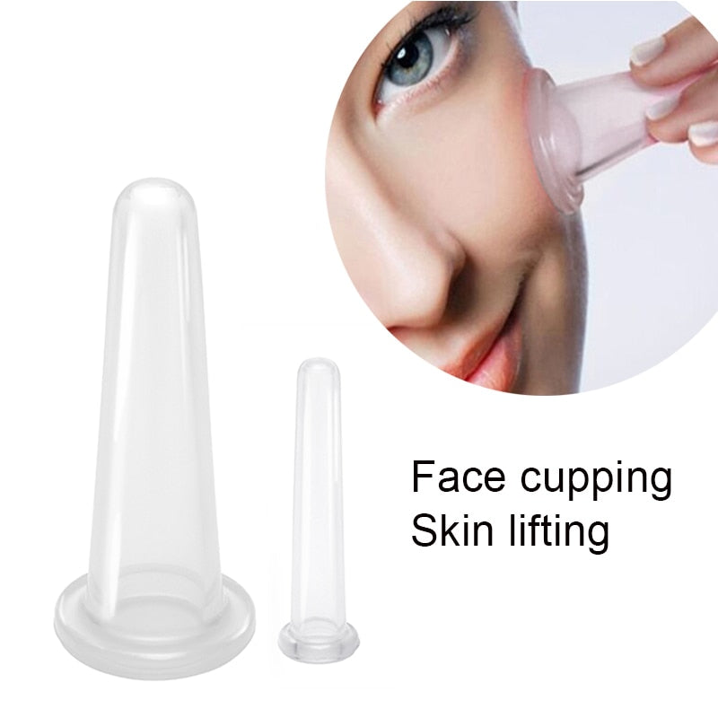 Silicone Massager for Face Vacuum Cupping Jar Wrinkle Removal Cans Facial Lifting Skin Rejuvenating Anti Cellulite Beauty Tools