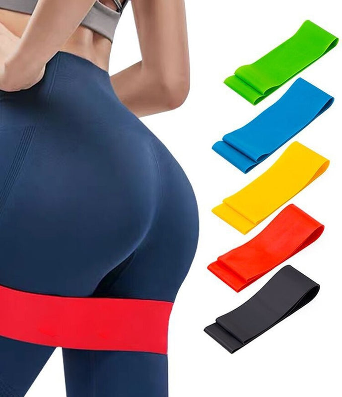 LikeGlobal Yoga Resistance Rubber Bands Fitness Exercise Gym Strength Training Pilates Latex Elastic Bands Indoor Equipment