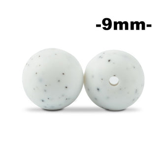 LOFCA 9mm 100pcs Silicone Teething Beads Teether Baby Nursing Necklace Pacifier Clip Oral Care BPA Free Food Grade Colorful