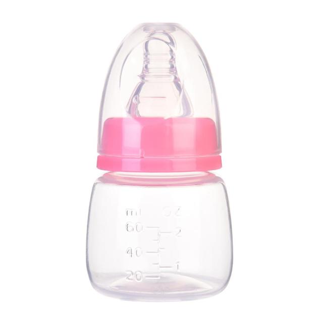 60ML Baby Newborn Mini Portable Feeding Nursing Bottle BPA Free Safe Infant Nursing Nipple Care Feeder Fruit Juice Milk Bottles