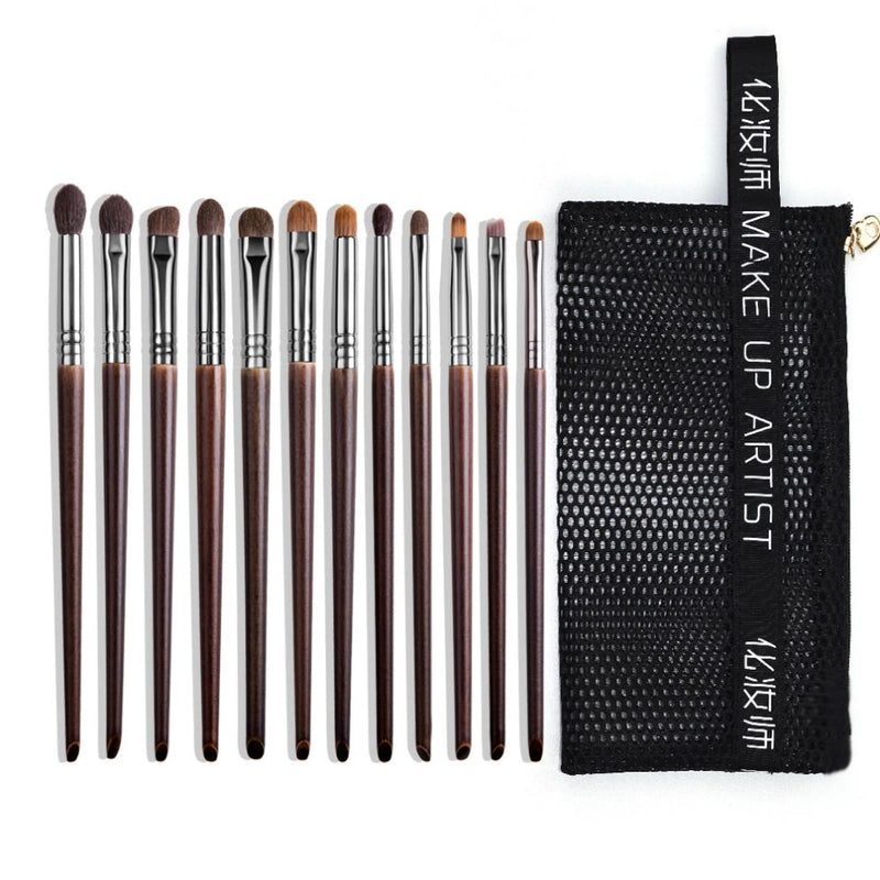 OVW 12pcs Panceau Maquillage Eye Natural Hair Makeup Brushes Set Kit Cosmetic Make Up Beauty Tool Crease Brush Eyeliner Brow