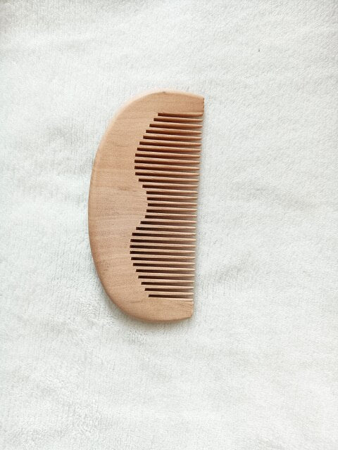 Custom Name Baby Bathing Comb Baby Care Hair Brush Pure Natural Wool Wood Comb Newborn Massager Baby Shower and Registry Gift