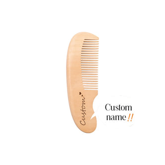 Let's Make Baby Care Hair Brush For Kids Girl Bath Showerb Pure Natural Wool Wooden Comb Hairbrush Infant Newborn Massager