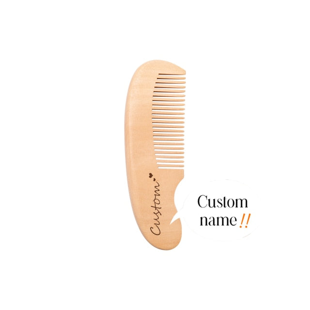 Let's Make Baby Care Hair Brush For Kids Girl Bath Showerb Pure Natural Wool Wooden Comb Hairbrush Infant Newborn Massager