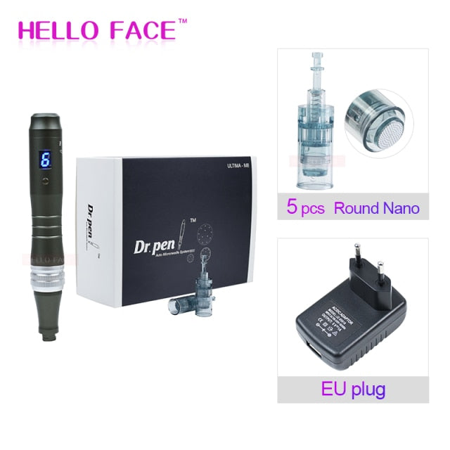 Dr pen Ultima M8 With 7 pcs Cartridges Wireless Derma Pen Skin Care Kit Microneedle Home Use Beauty Machine