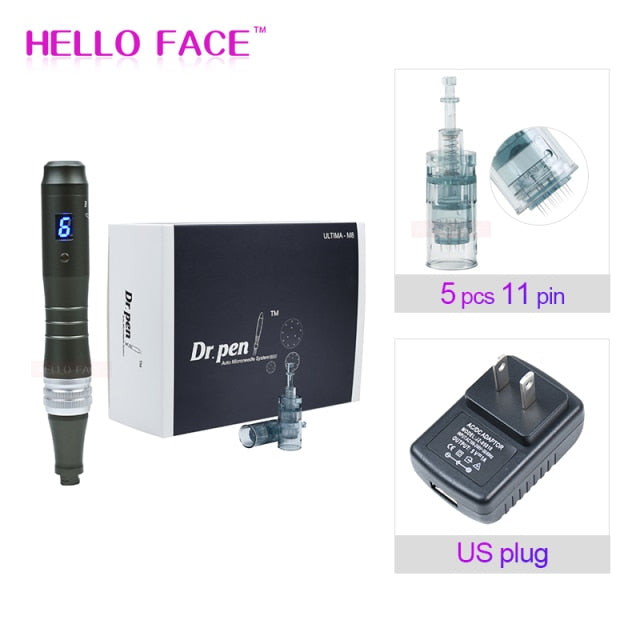 Dr pen Ultima M8 With 7 pcs Cartridges Wireless Derma Pen Skin Care Kit Microneedle Home Use Beauty Machine