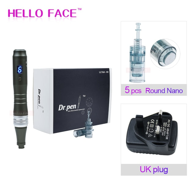 Dr pen Ultima M8 With 7 pcs Cartridges Wireless Derma Pen Skin Care Kit Microneedle Home Use Beauty Machine