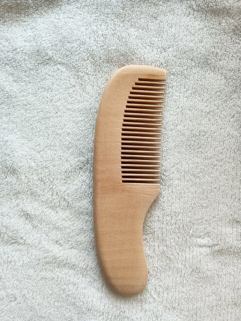 Custom Name Baby Bathing Comb Baby Care Hair Brush Pure Natural Wool Wood Comb Newborn Massager Baby Shower and Registry Gift