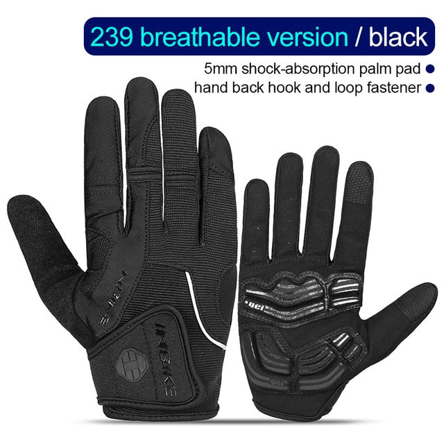 INBIKE Full Finger Cycling Gloves MTB Bike Bicycle Equipment Riding Outdoor Sports Fitness Touch Screen GEL Padded Accessories