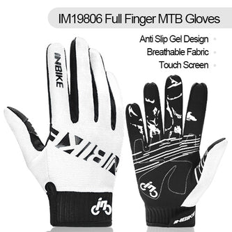 INBIKE Full Finger Cycling Gloves MTB Bike Bicycle Equipment Riding Outdoor Sports Fitness Touch Screen GEL Padded Accessories