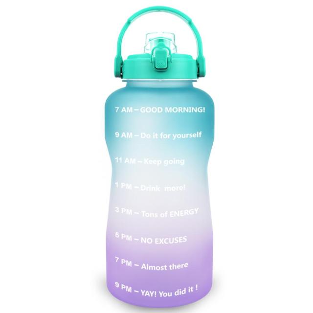 BuildLife 2L 3.8L Tritan Gallon Water Bottle Flip-Flop Motivational BPA Free Sports Fitness Jugs Outdoor Gym Mobile Holder Tour