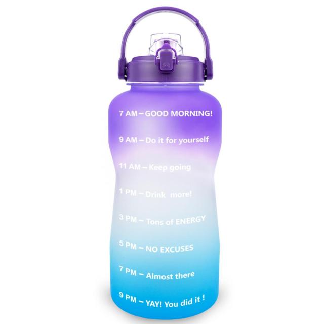 BuildLife 2L 3.8L Tritan Gallon Water Bottle Flip-Flop Motivational BPA Free Sports Fitness Jugs Outdoor Gym Mobile Holder Tour