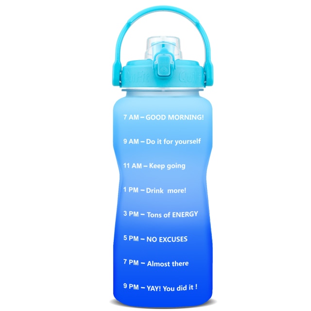 BuildLife 2L 3.8L Tritan Gallon Water Bottle Flip-Flop Motivational BPA Free Sports Fitness Jugs Outdoor Gym Mobile Holder Tour