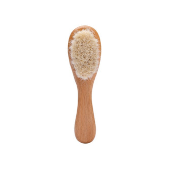 Custome Baby Comb Girl Bathing Comb Baby Care Hair Brush Pure Natural Wool Wood Comb Newborn Massager DIY Gift With Packaging