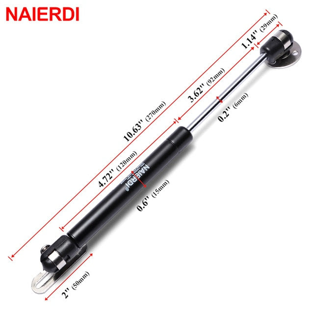 NAIERDI 4PCS Cabinet Door Gas Spring Hinges 6-15KG Kitchen Cupboard Hydraulic Hinge Strut Lid Support Box Furniture Hardware