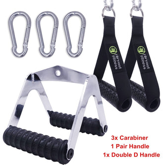 Cable Machine Attachments Tricep Rope D-Handle Cable Pully Optional for Gym Fitness Equipment Weight Lifting Workout Accessories
