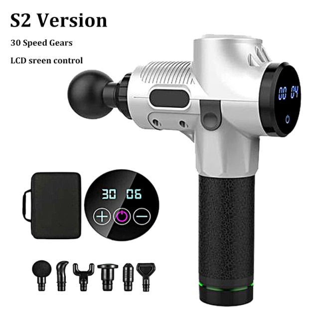 Massage Gun Fascia Gun Deep Muscle Relax Massage Electric Massager Fitness Equipment Noise Reduction Design For Male Female