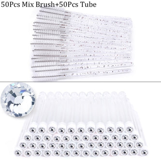 Reusable Eyebrow Brush Tube Disposable Eyelash Brush Eyebrow Brush With New Eelash Resin Drill Replaceable Makeup Brushes