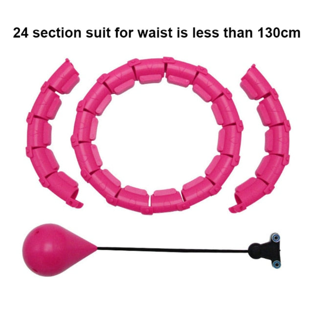 24 Section Adjustable Huula Massage Fitness Hoop Sport Hoops Abdominal Thin Waist Exercise Equipment Training Weight Loss