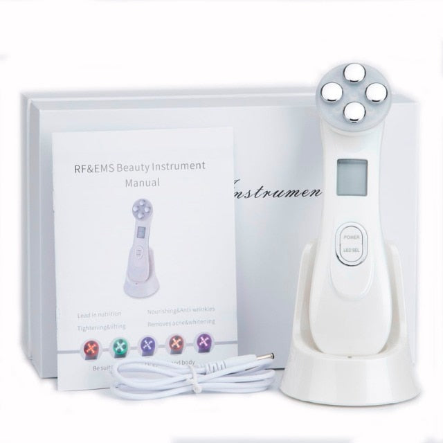 Mesotherapy Electroporation RF Radio Frequency Facial LED Photon Skin Care Beauty Device Face Lifting Tighten Wrinkle Removal