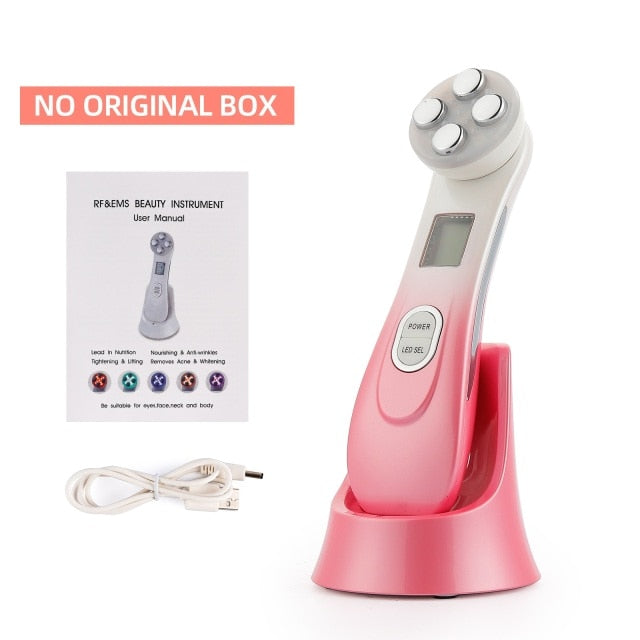 Mesotherapy Electroporation RF Radio Frequency Facial LED Photon Skin Care Beauty Device Face Lifting Tighten Wrinkle Removal