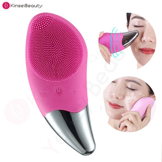 Mini Electric Facial Cleansing Brush Silicone Sonic Face Cleaner Deep Pore Cleaning Skin Face Cleaning Brush Device USB Recharge