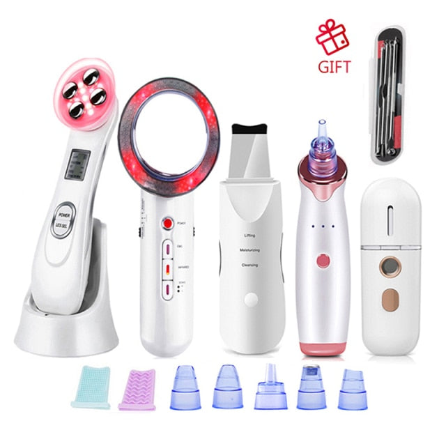 EMS Radio Frequency RF Blackhead Remover Skin Scrubber Infrared Body Slimming Massager Cavitacion Galvanica Cleaning Face Beauty