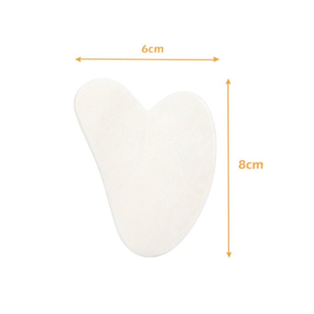 Natural Jade Gua Sha Scraper Board Massage Rose Quartz Jade Guasha Stone For Chin Neck Face Lifting Wrinkle Remover Beauty Care