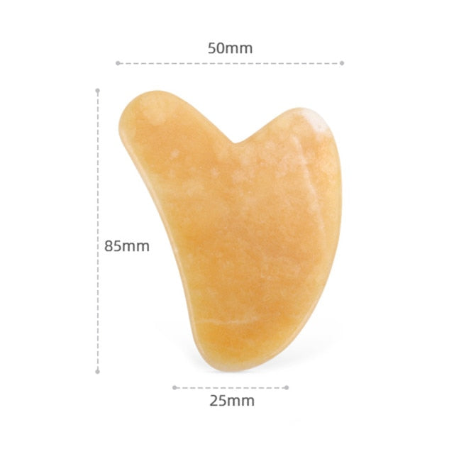 Natural Jade Gua Sha Scraper Board Massage Rose Quartz Jade Guasha Stone For Chin Neck Face Lifting Wrinkle Remover Beauty Care