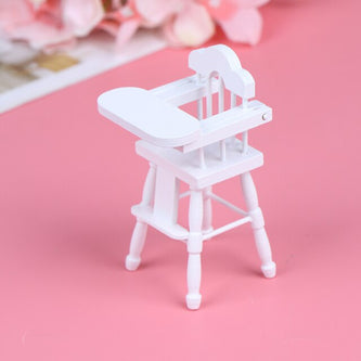 1: 12 Doll house Cute Mini Wooden Dining Chair Doll Dining Chair Toy For Kids Gift Baby Dolls Accessories