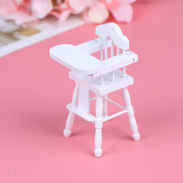 1: 12 Doll house Cute Mini Wooden Dining Chair Doll Dining Chair Toy For Kids Gift Baby Dolls Accessories