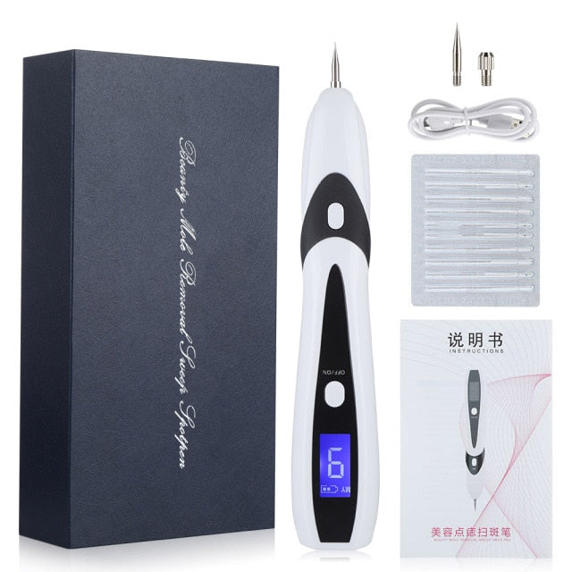 Skin Care Laser Mole Tattoo Freckle Removal Pen LCD Sweep Spot Mole Removing Wart Corns Dark Spot Remover Salon Beauty Machine