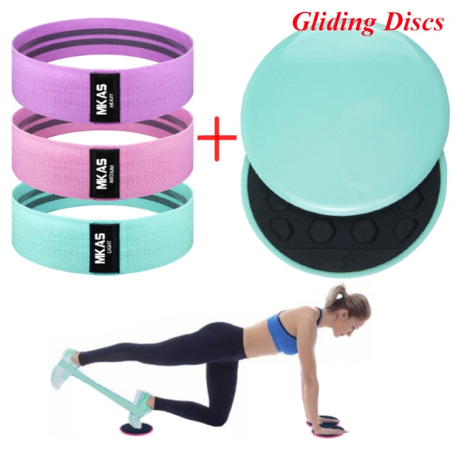 Hip Fitness Resistance Bands Exercise Workout Set Fabric Loop Yoga Booty Bands 3-Piece For Leg Thigh Butt Squat Glute Equipment