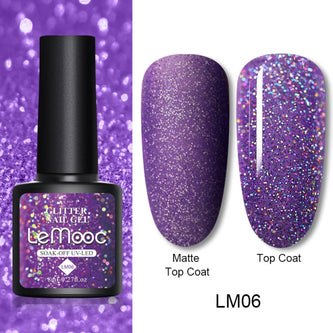 LEMOOC Cat's Eye Magnetic Nail Polish Gel Soak Off UV LED Nail Varnish Lacquers Shiny Glitter Beauty Design Cat Polishes