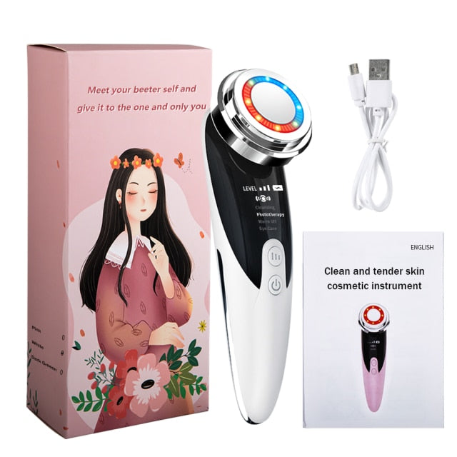 Face Massager Skin Rejuvenation Radio Mesotherapy LED Facial Lifting Beauty Vibration Wrinkle Removal Anti Aging Radio Frequency