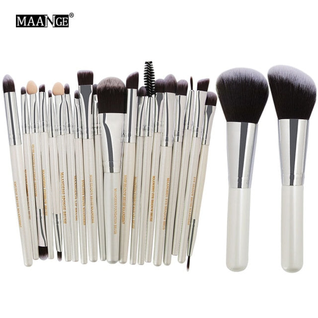 MAANGE 20/22Pcs Beauty Makeup Brushes Set Cosmetic Foundation Powder Blush Eye Shadow Lip Blend Make Up Brush Tool Kit Maquiagem