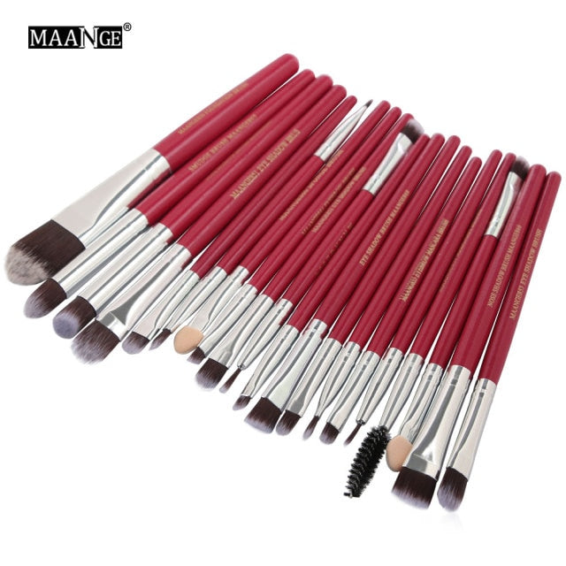 MAANGE 20/22Pcs Beauty Makeup Brushes Set Cosmetic Foundation Powder Blush Eye Shadow Lip Blend Make Up Brush Tool Kit Maquiagem