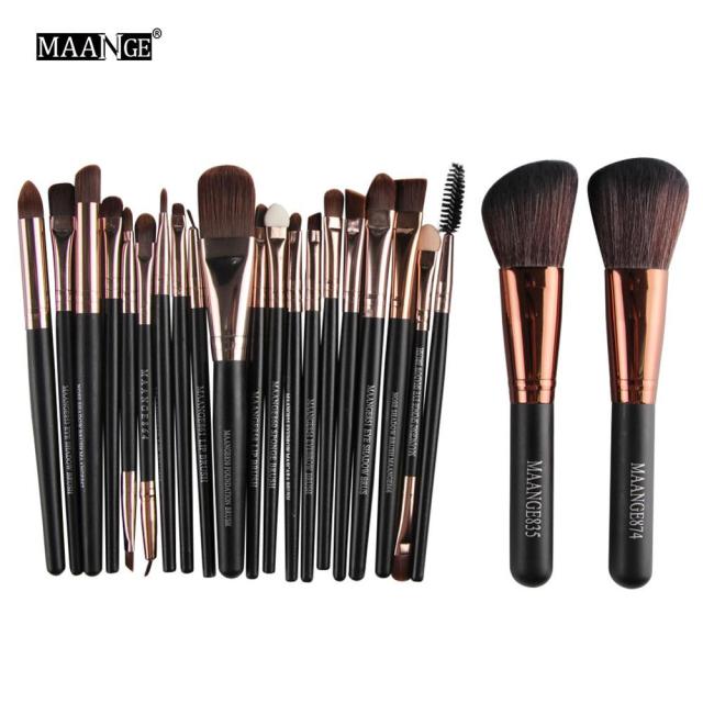 MAANGE 20/22Pcs Beauty Makeup Brushes Set Cosmetic Foundation Powder Blush Eye Shadow Lip Blend Make Up Brush Tool Kit Maquiagem