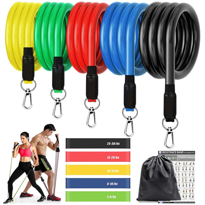 16Pcs Resistance Bands Set Expander Yoga Exercise Fitness Rubber Tubes Band Stretch Training Home Gyms Workout Elastic Pull Rope