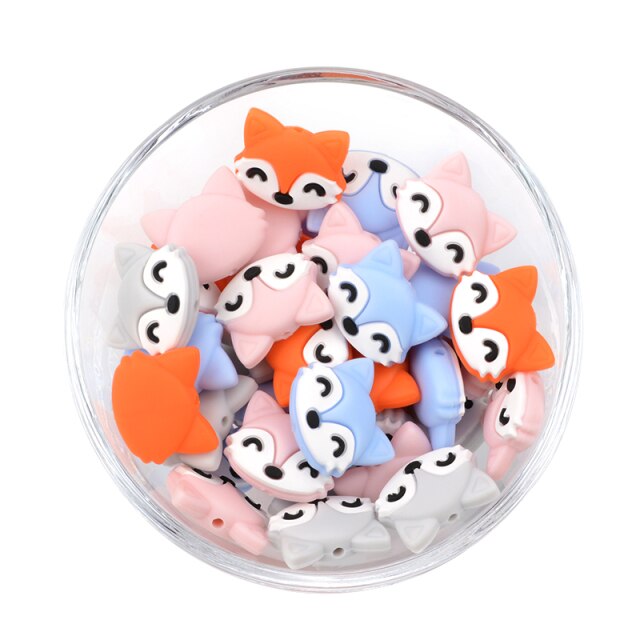 LOFCA 10pcs Koala Silicone Beads BPA Free Food Grade Baby Silicone Teething Beads Toys Baby Care Pacifier Chain Gift DIY