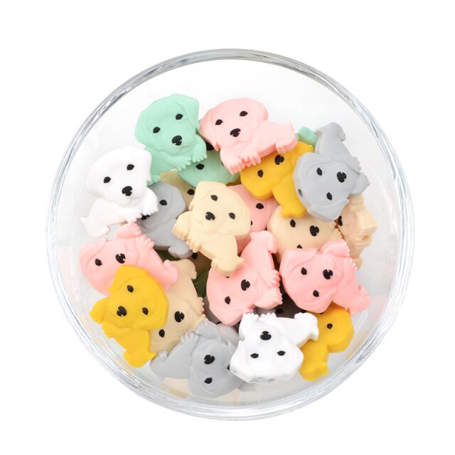 LOFCA 10pcs Koala Silicone Beads BPA Free Food Grade Baby Silicone Teething Beads Toys Baby Care Pacifier Chain Gift DIY