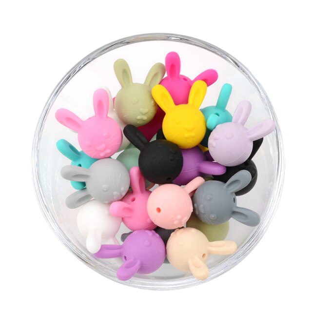 LOFCA 10pcs Koala Silicone Beads BPA Free Food Grade Baby Silicone Teething Beads Toys Baby Care Pacifier Chain Gift DIY