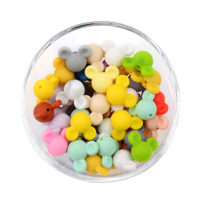 LOFCA 10pcs Koala Silicone Beads BPA Free Food Grade Baby Silicone Teething Beads Toys Baby Care Pacifier Chain Gift DIY