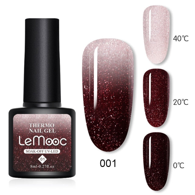 LEMOOC Cat's Eye Magnetic Nail Polish Gel Soak Off UV LED Nail Varnish Lacquers Shiny Glitter Beauty Design Cat Polishes