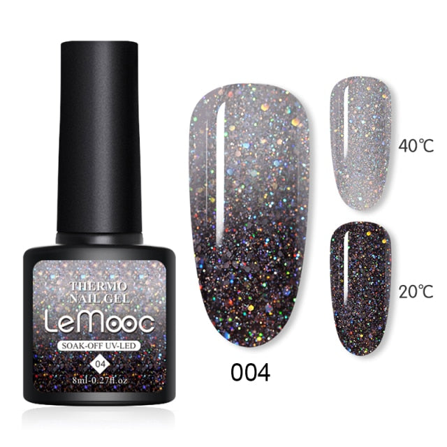 LEMOOC Cat's Eye Magnetic Nail Polish Gel Soak Off UV LED Nail Varnish Lacquers Shiny Glitter Beauty Design Cat Polishes